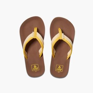 REEF Ahi Beach Sunshine foam sole flip flops sandals shoes size 4 5 kids